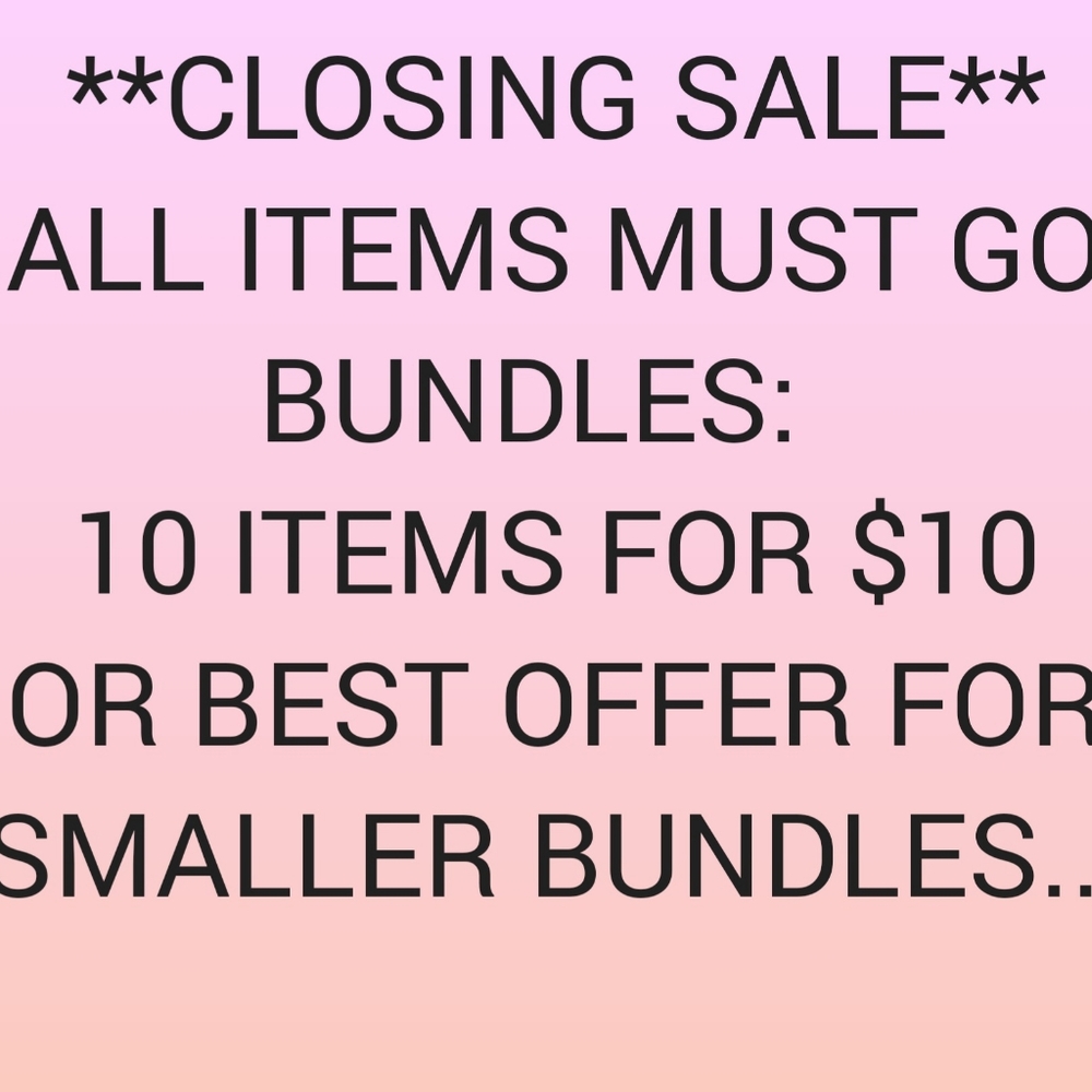 **CLOSET CLOSING SALE**